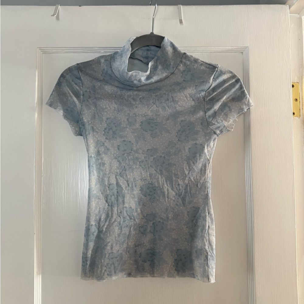 Free people Floral Blue Women's Top